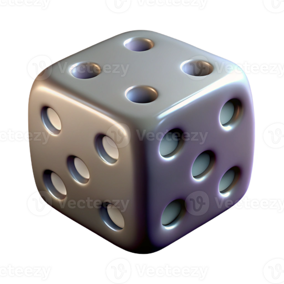 beautiful artistic Realistic Dice Cutout on Transparent Background authentic png