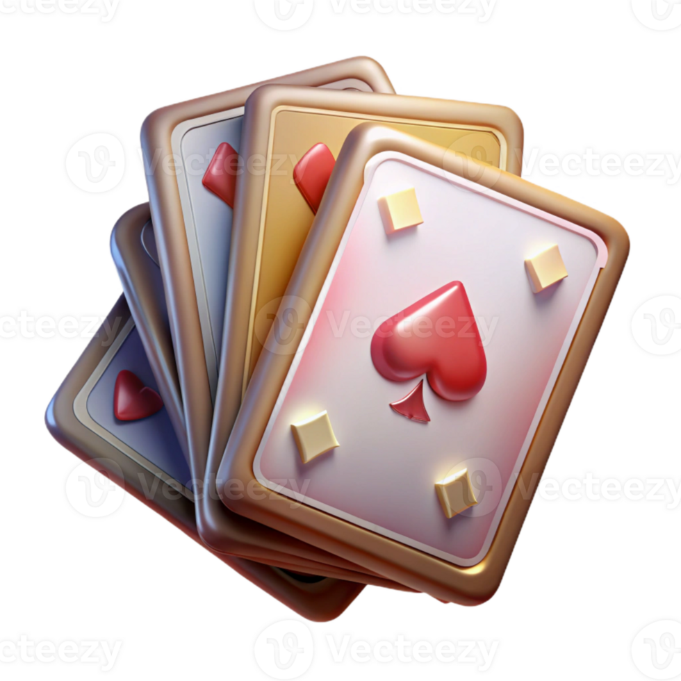 beautiful vintage Realistic Deck of Cards Transparent Element authentic png
