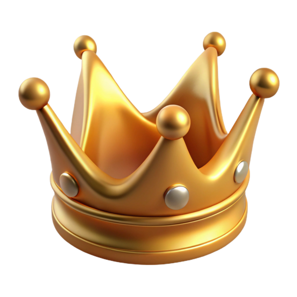elegant abstract Realistic Golden Crown Isolated premium png