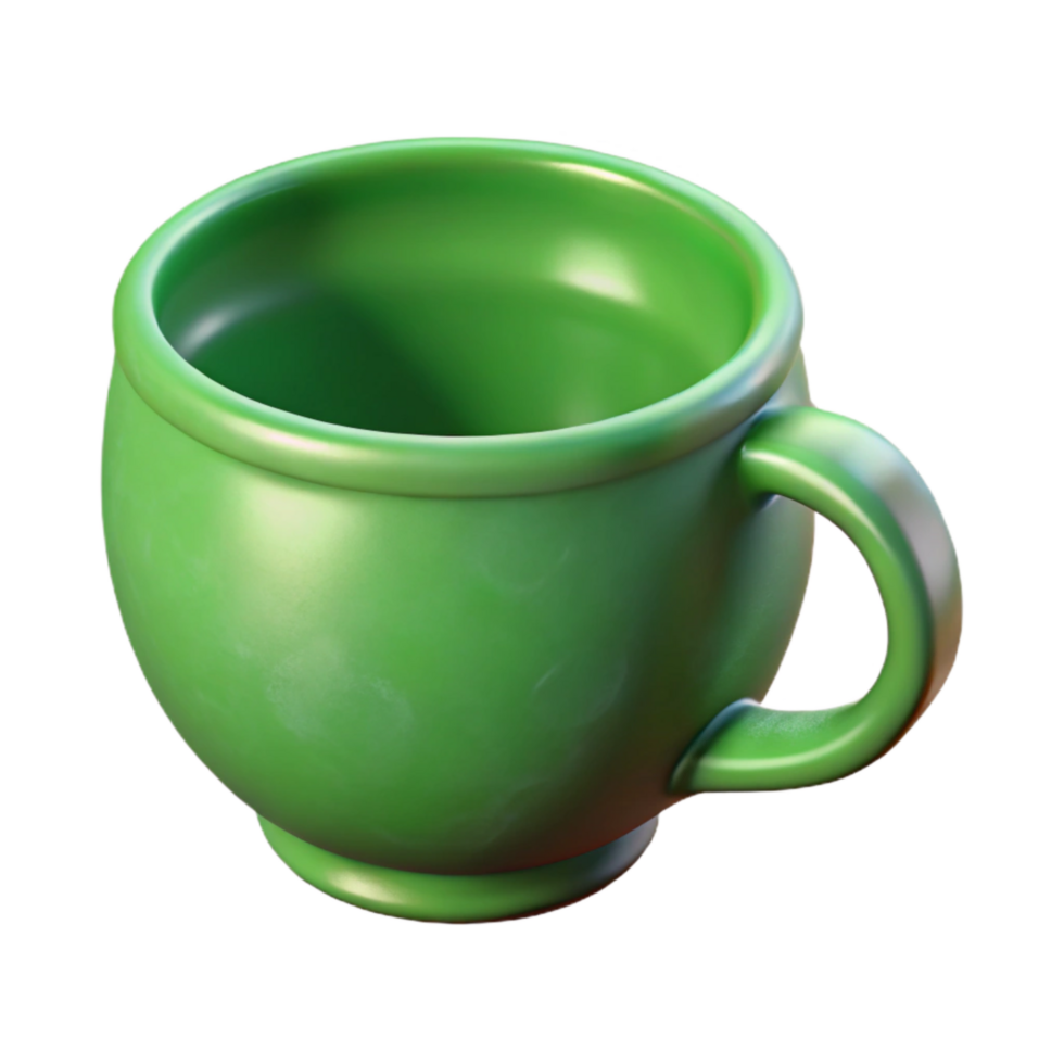 magnificent contemporary Realistic Green Tea Cup Isolated on Transparent Background premium png
