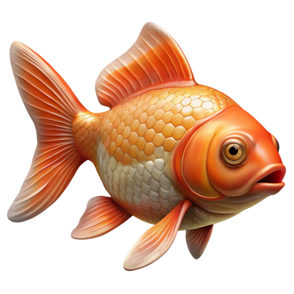 magnificent rustic Realistic Goldfish Side View Transparent Background exclusive png