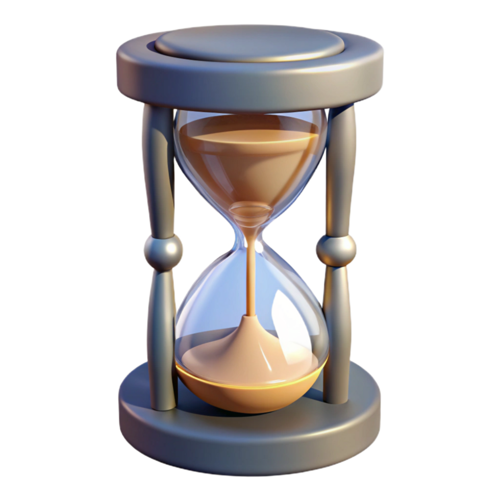 stunning classic Realistic Hourglass Time Measurement Transparent Background premium png