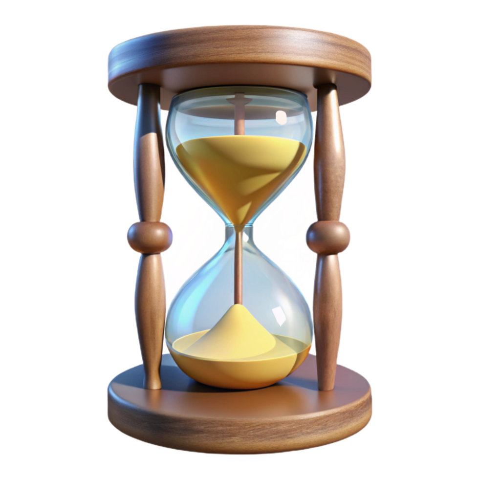 stunning vintage Realistic Hourglass Time Measurement Transparent Background premium png