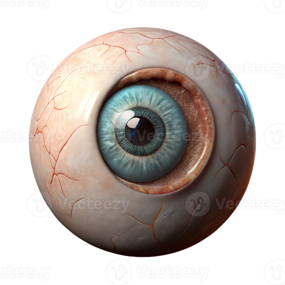 serene abstract Realistic Human Eye Front View Transparent Background exclusive png