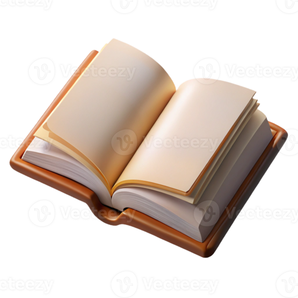 magnificent contemporary Realistic Open Book with Blank Pages Transparent professional png