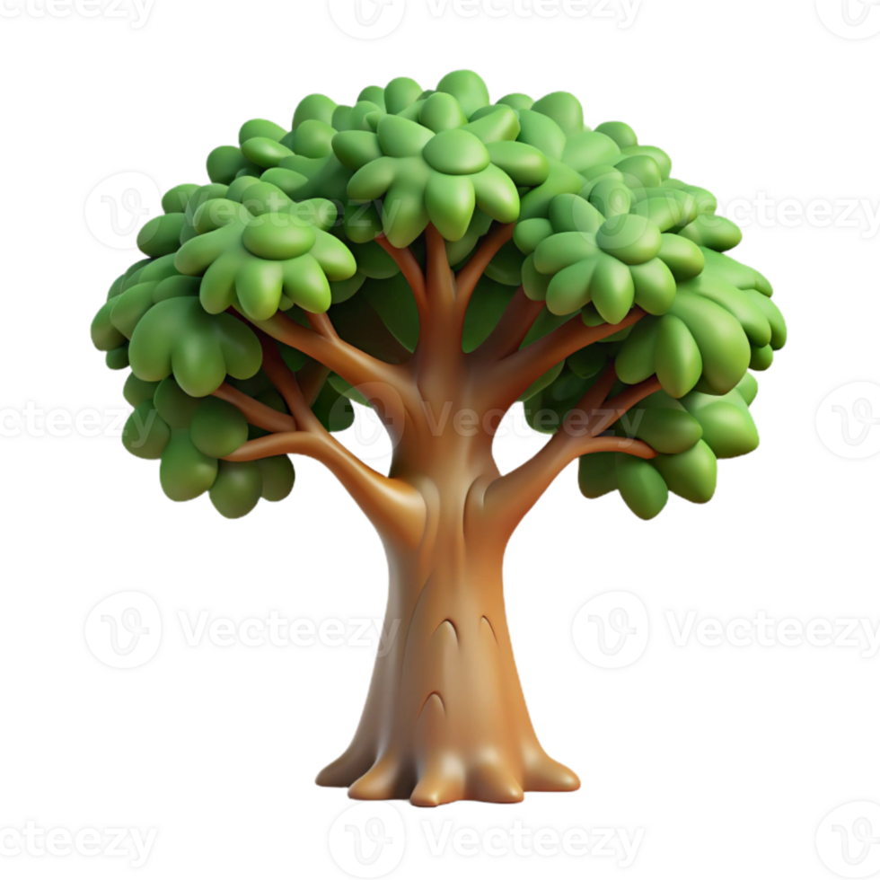 wonderful vintage Realistic Oak Tree Cutout with Detailed Bark Texture png