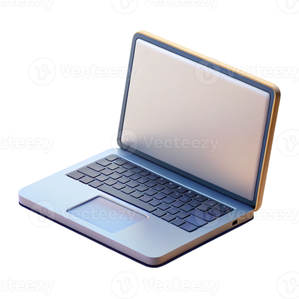 stunning modern Realistic Open Laptop with Blank Screen for Mockup Transparent genuine png