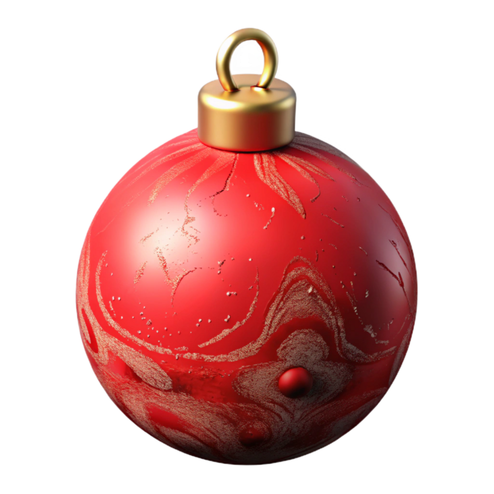 wonderful abstract Realistic Red Christmas Ornament Isolated professional png