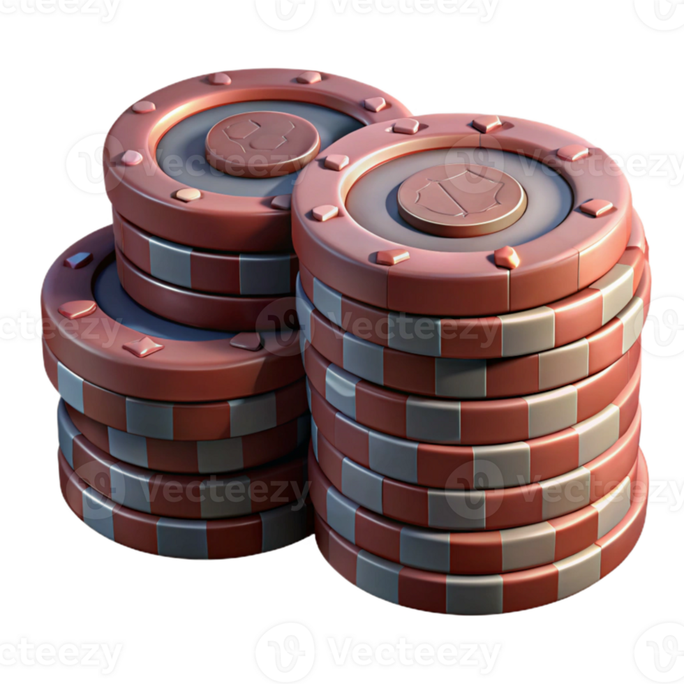 dramatic artistic Realistic Poker Chips Stack Transparent Element genuine png