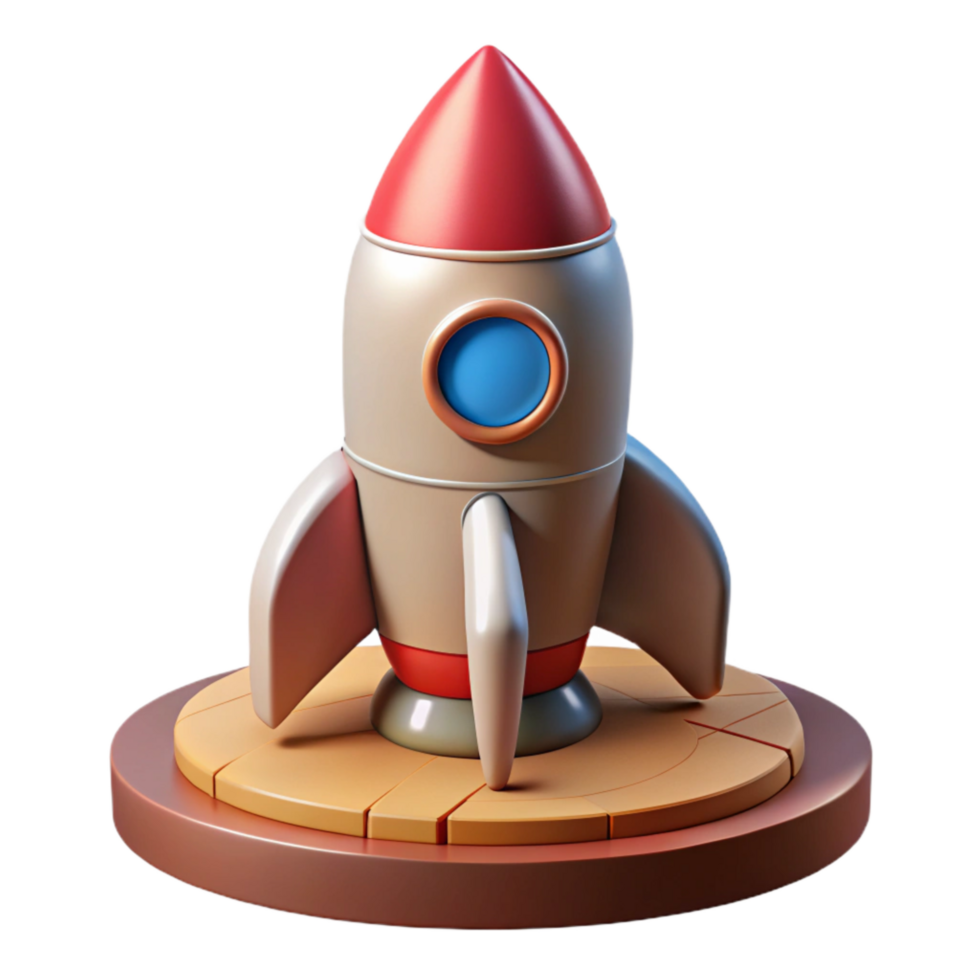 stunning traditional Realistic Rocket Launch Pad Side View with Transparent Background premium png