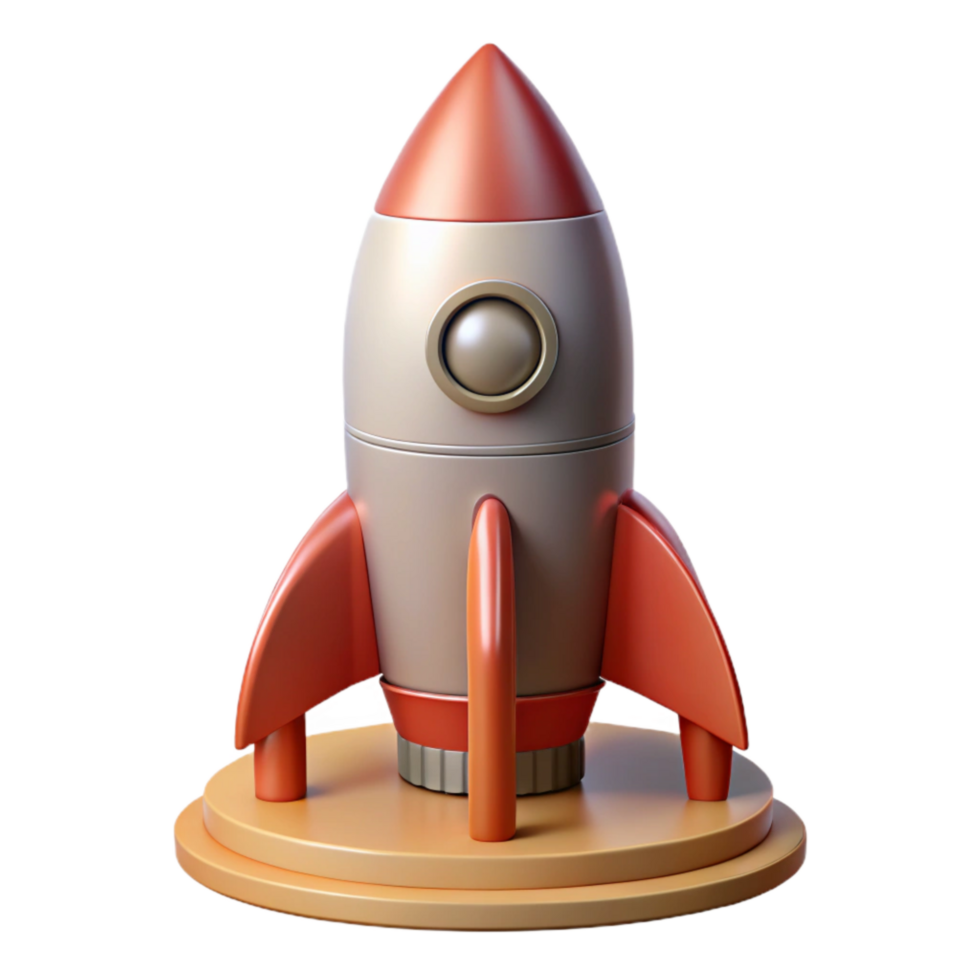 dramatic abstract Realistic Rocket Launch Pad Side View with Transparent Background premium png