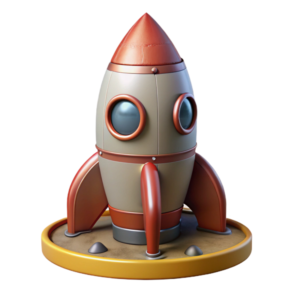 impressive contemporary Realistic Rocket Launch Pad Side View with Transparent Background exclusive png