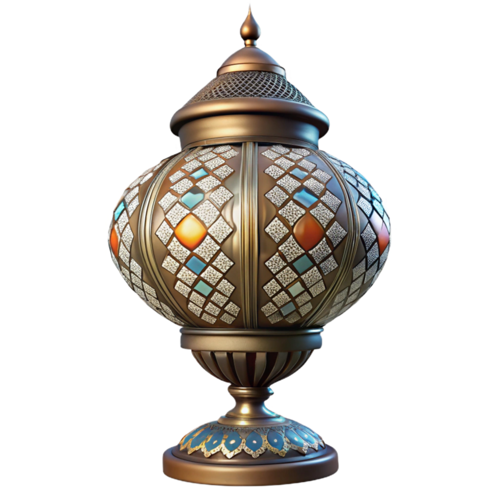 magnificent abstract Realistic Turkish Lamp Mosaic Glass Design Cutout Element genuine png