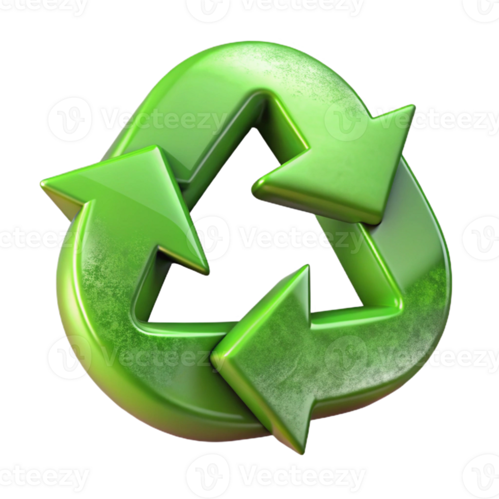 dramatic contemporary Recycle Arrows Green Circular Symbol Isolated high resolution png