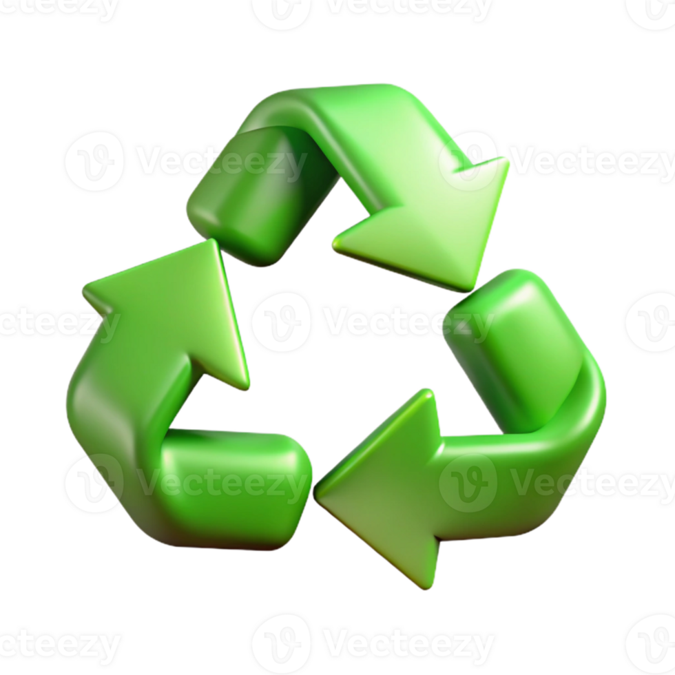 serene vintage Recycling Symbol Arrows Green Isolated exclusive png