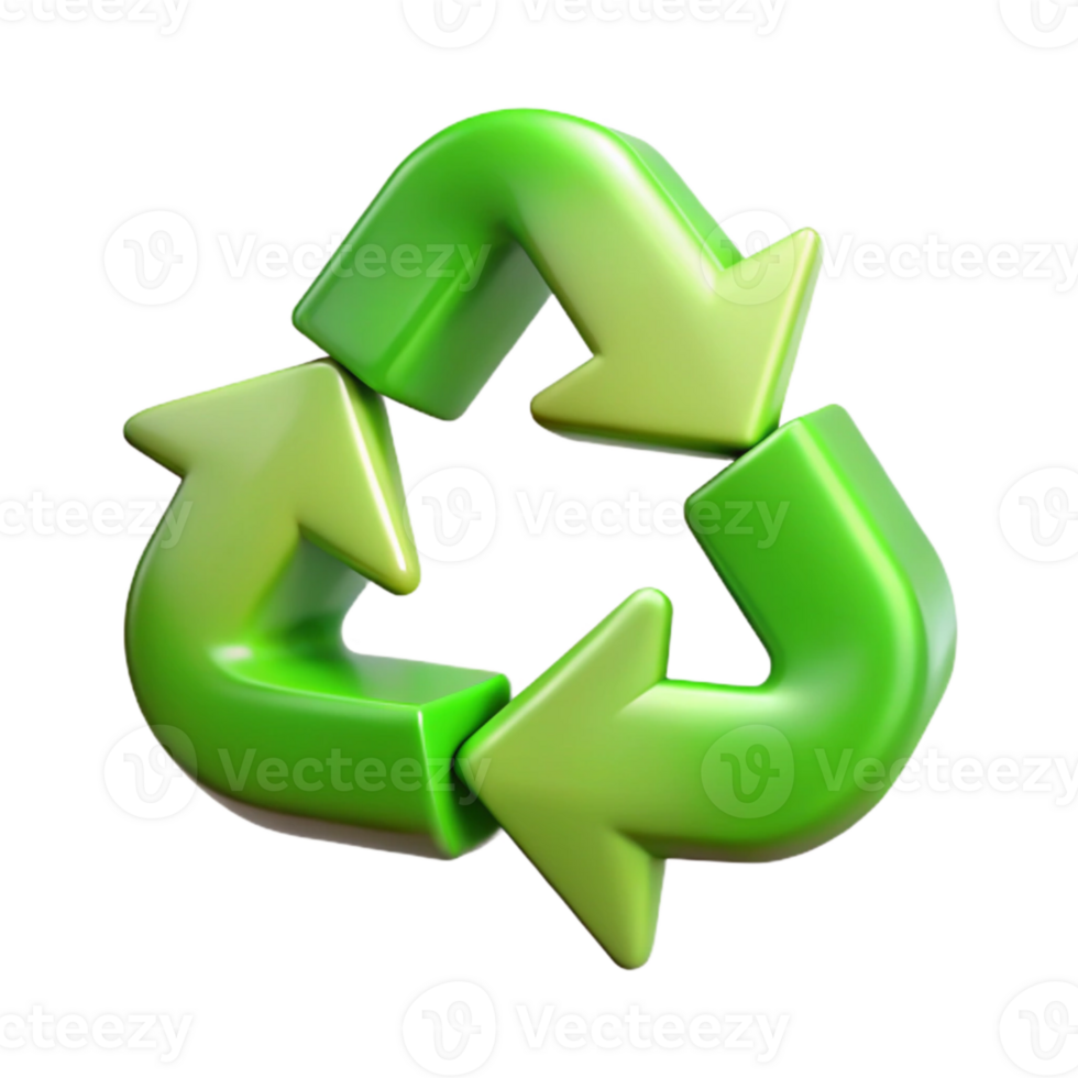 magnificent rustic Recycling Symbol Arrows Green Isolated high resolution png