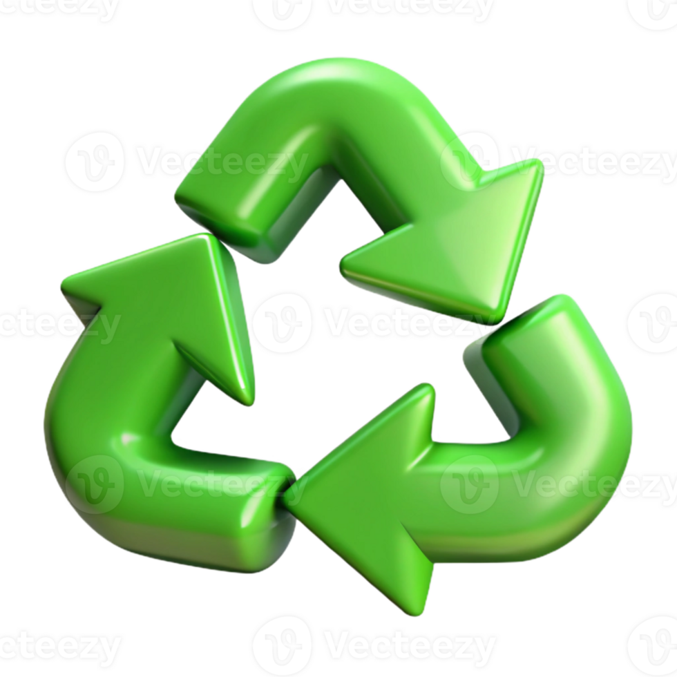 stunning rustic Recycling Symbol with Arrows Green Transparent Background high resolution png