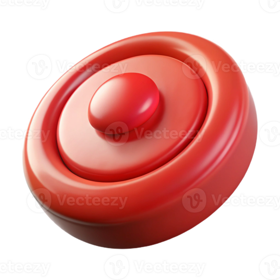 serene creative Red Button Top Down View Cutout genuine png