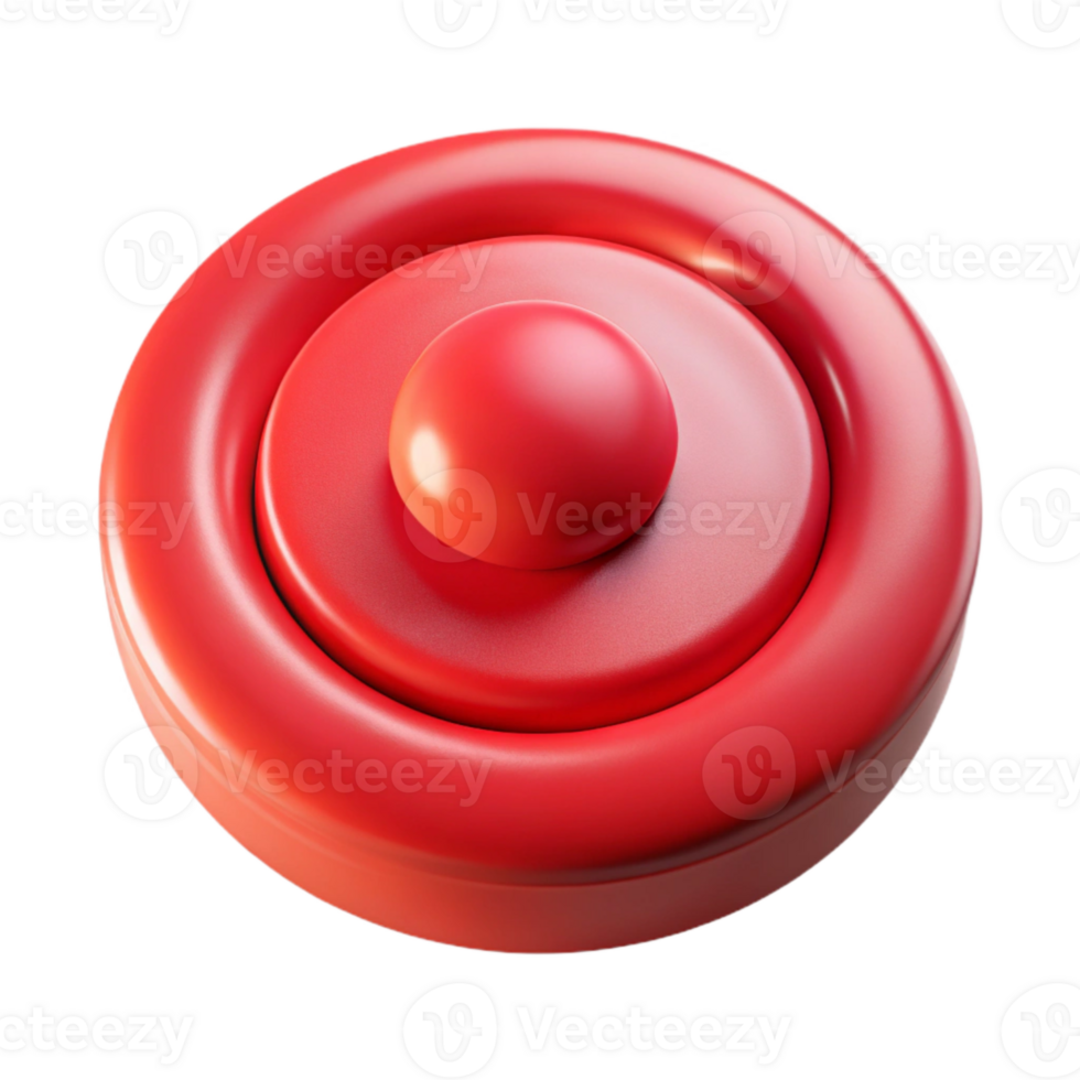 stunning traditional Red Button Top Down View Cutout premium png