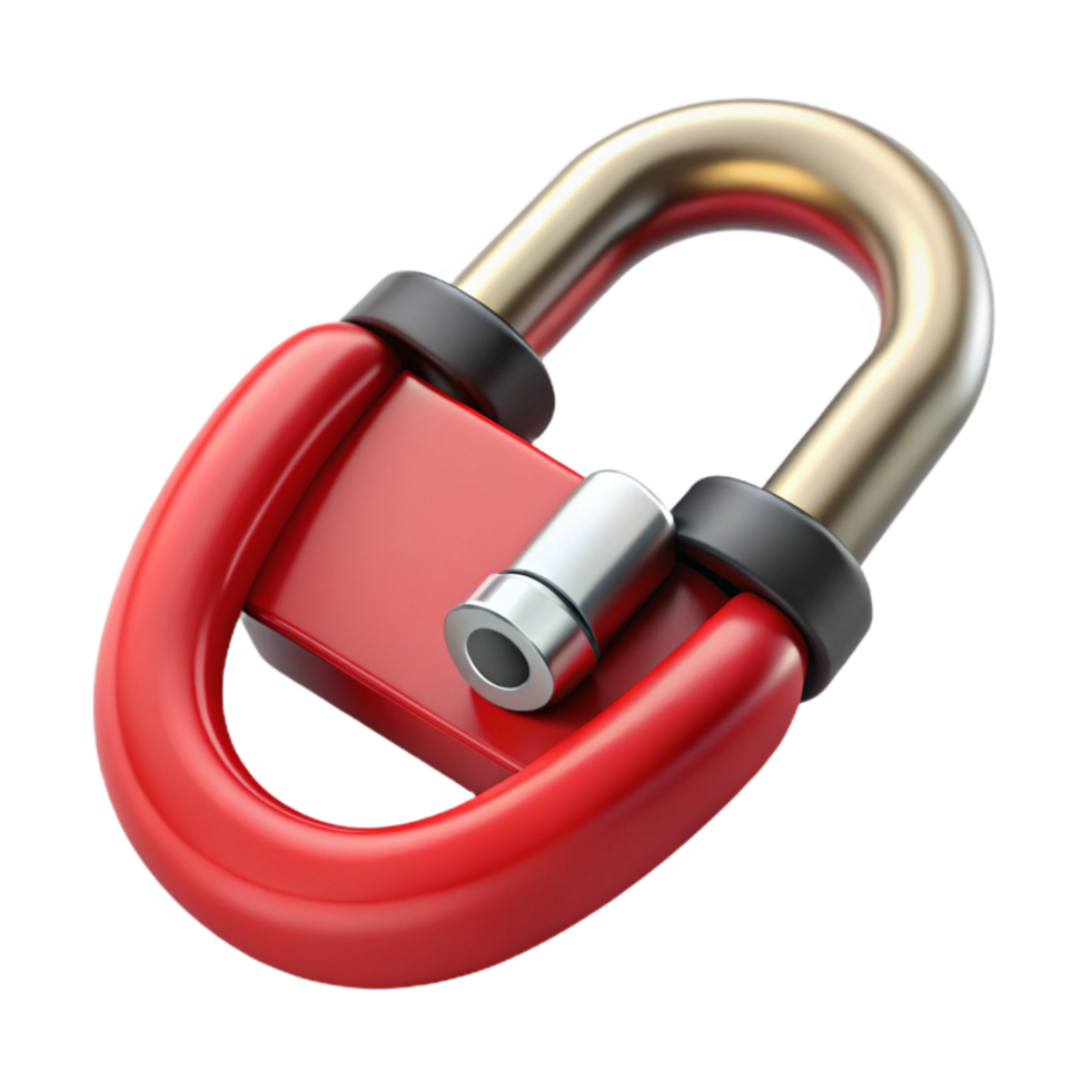 impressive vintage Red Climbing Carabiner Locked Position Cutout detailed png