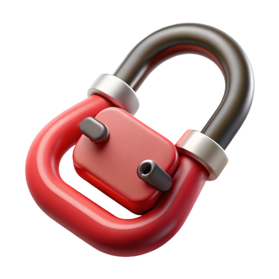 vibrant abstract Red Climbing Carabiner Locked Position Cutout detailed png
