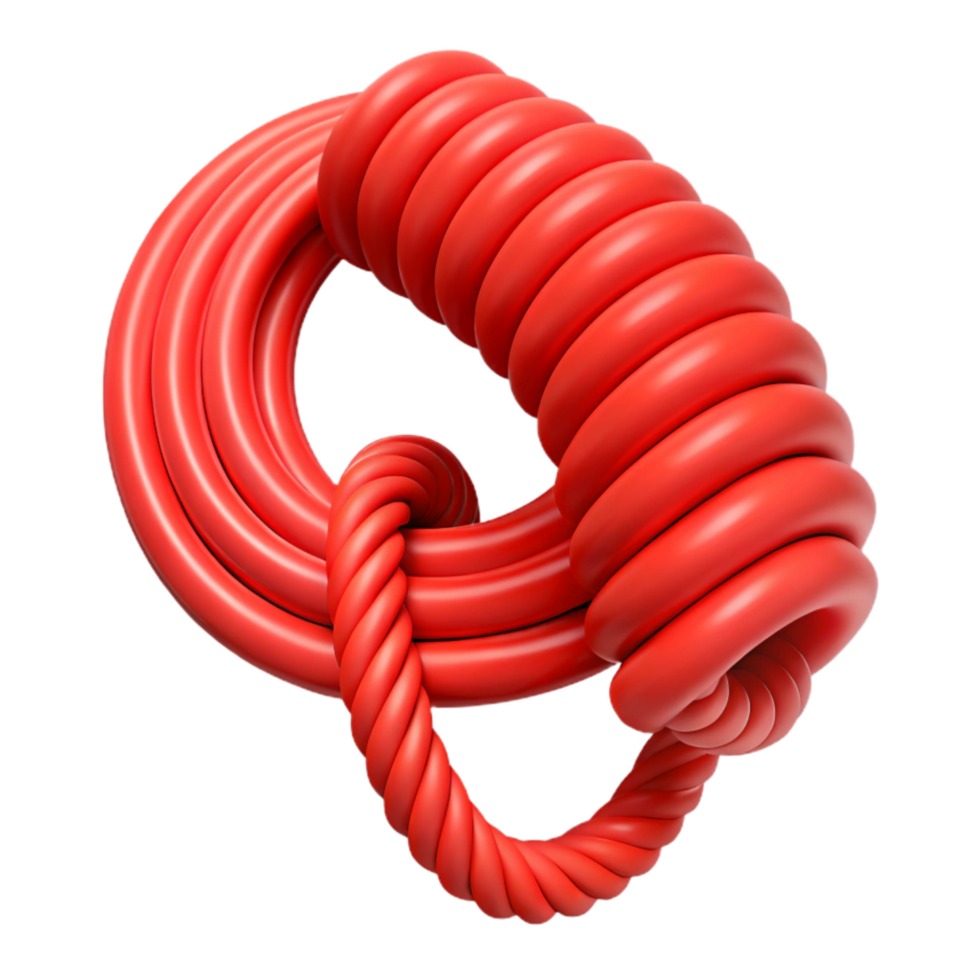 elegant creative Red Climbing Rope Coiled View Cutout high quality png