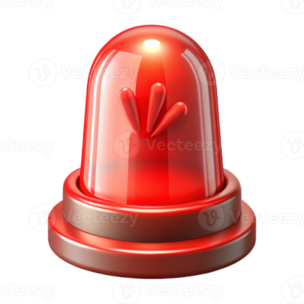 stunning minimalist Red Emergency Siren Warning Signal Transparent high quality png