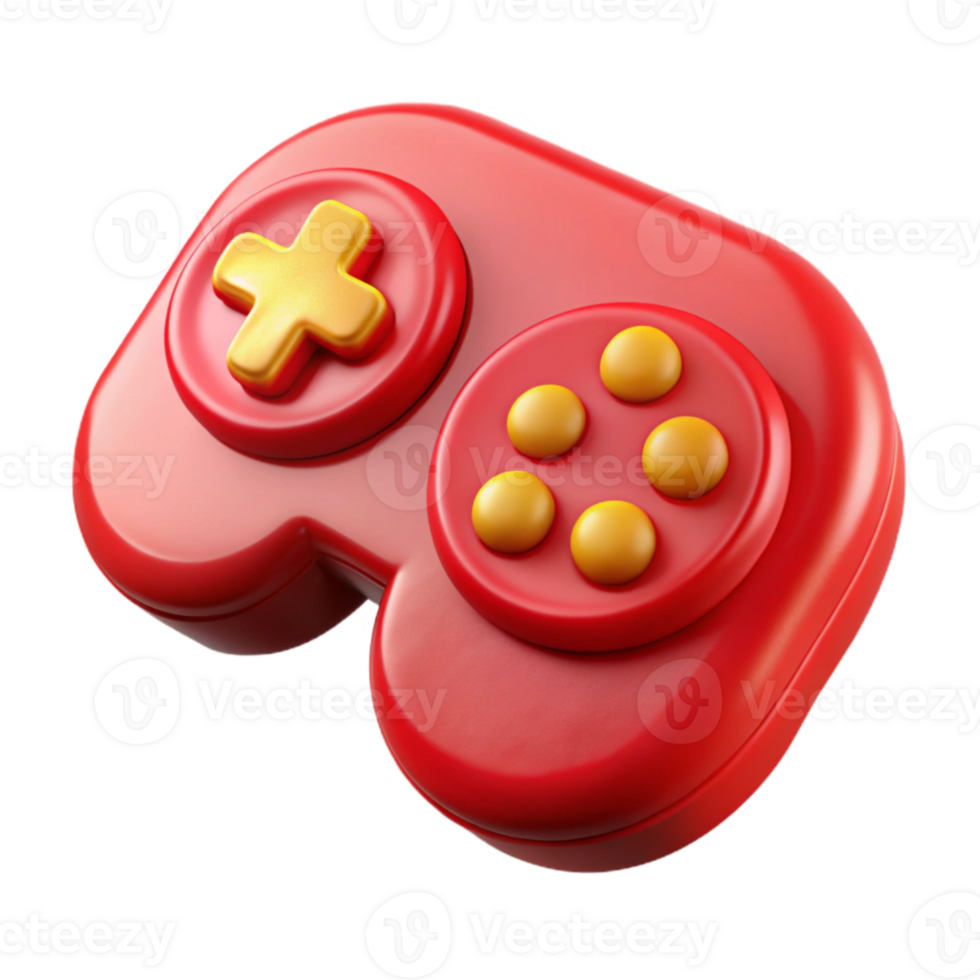 dramatic creative Red Controller Buttons Isolated Element detailed png