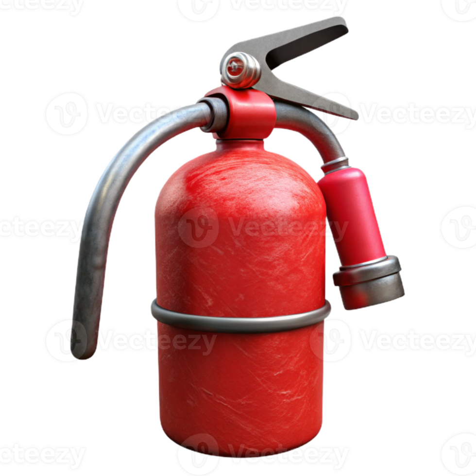 dramatic abstract Red Fire Extinguisher Safety Equipment Isolated high resolution png