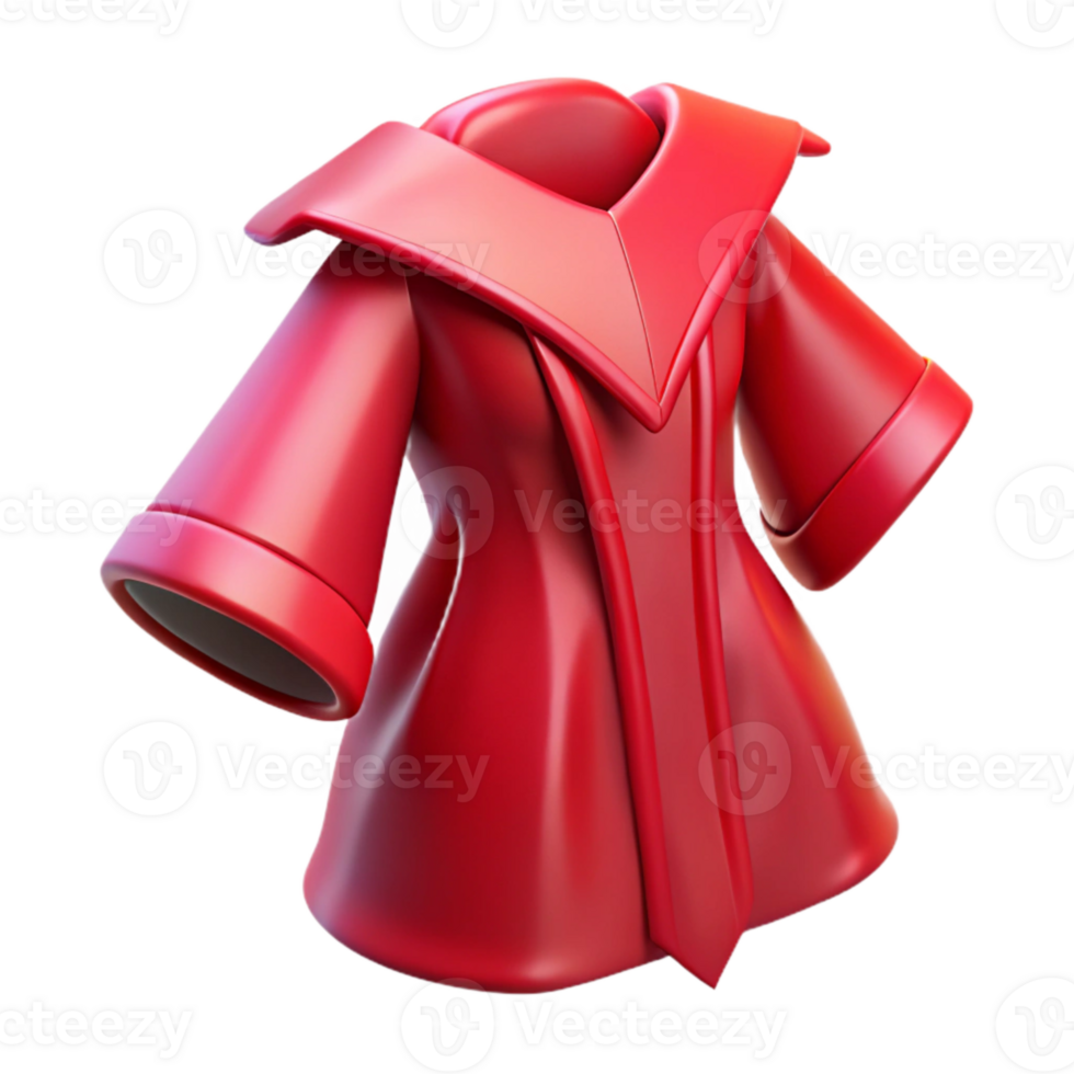 impressive minimalist Red Graduation Gown Angled View Cutout Element professional png