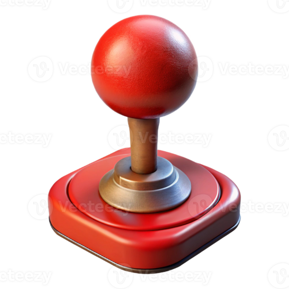 magnificent contemporary Red Joystick Cutout Isolated on Transparent Background original png
