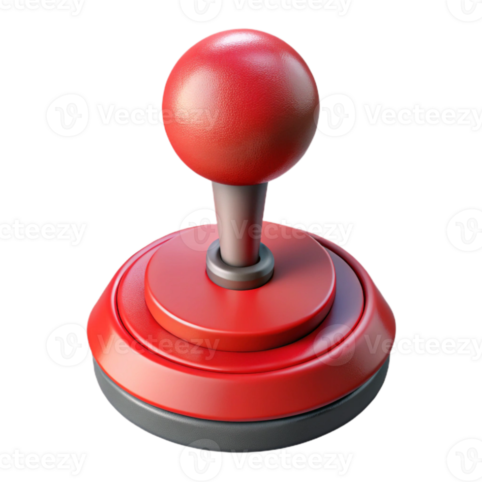 extraordinary modern Red Joystick Cutout Isolated on Transparent Background png