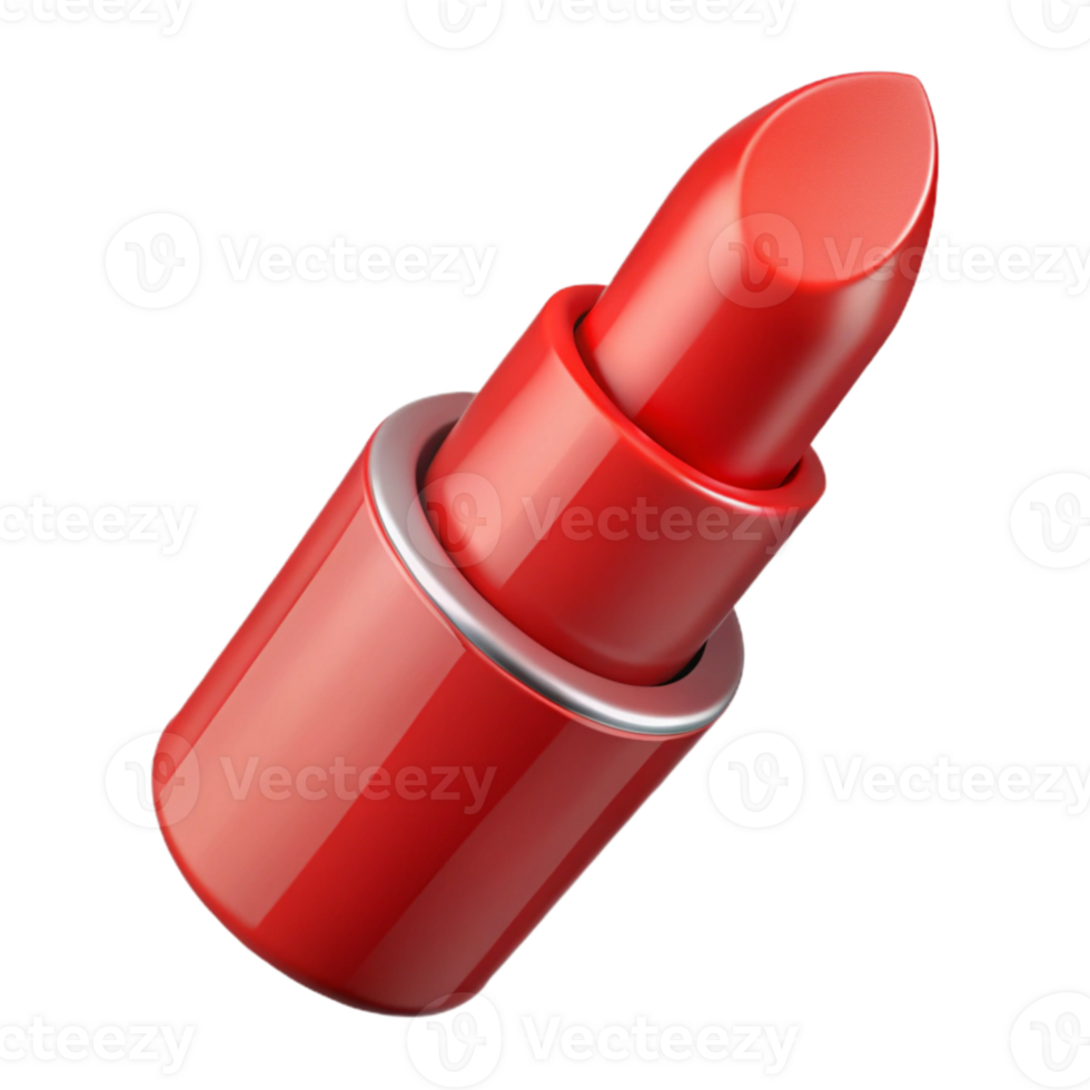 elegant artistic Red Lipstick Bright Shade Transparent Background Cutout detailed png