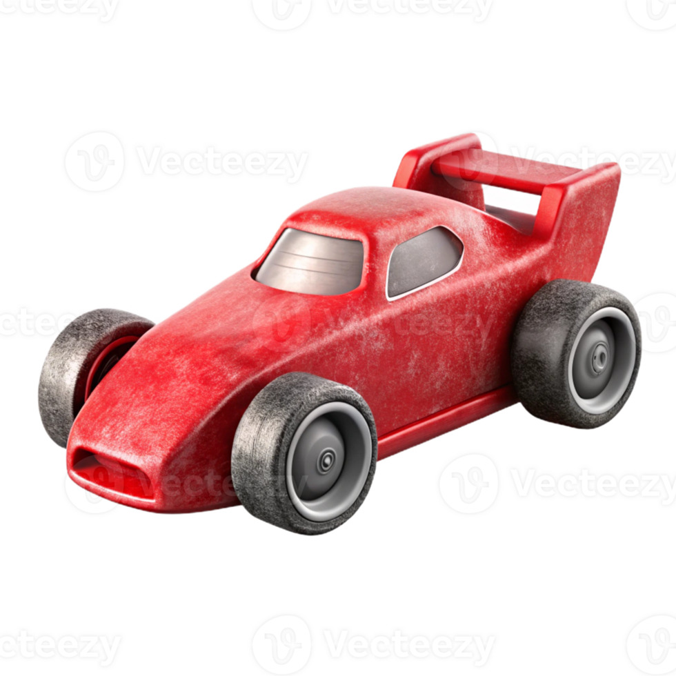 elegant traditional Red Racing Car Side View Isolated premium png
