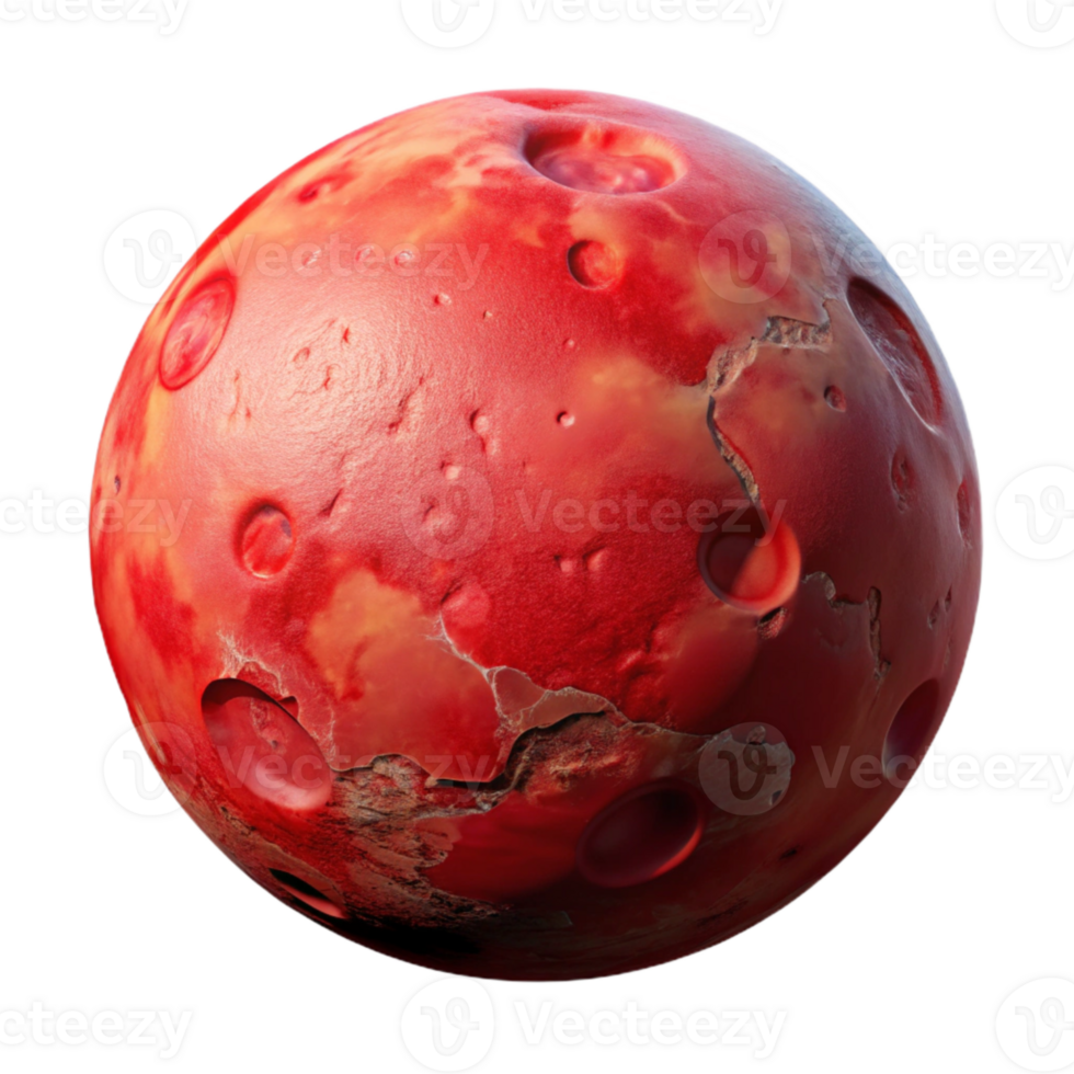 beautiful artistic Red Mars Planet Surface Texture Isolated genuine png