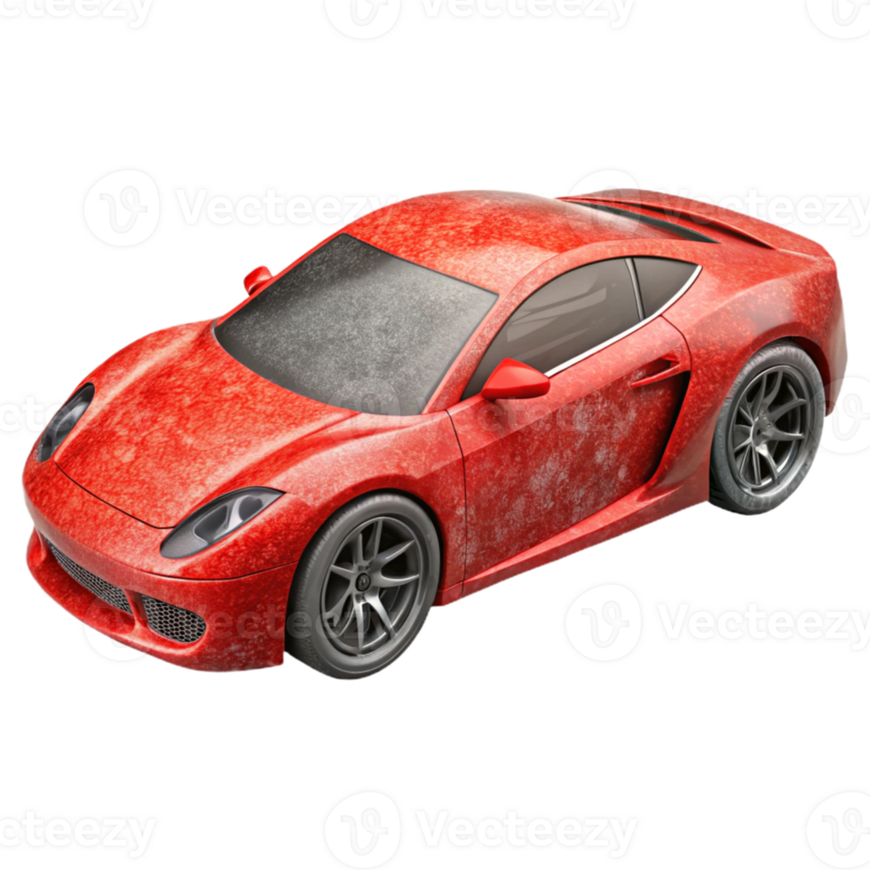 extraordinary rustic Red Sports Car Side View Transparent Background exclusive png