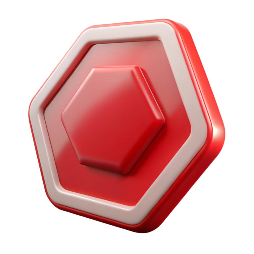 beautiful classic Red Stop Sign Octagonal Shape Transparent Background authentic png