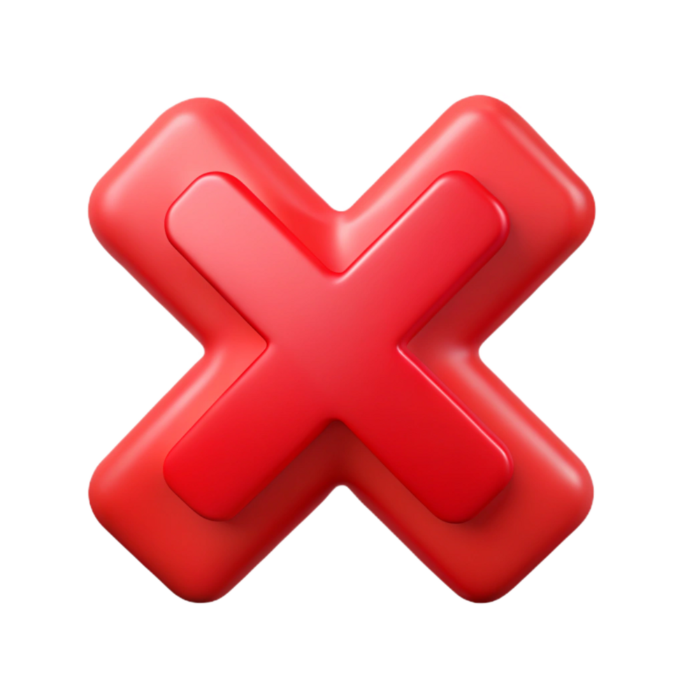 vibrant vintage Red X Icon with Error Message Transparent genuine png