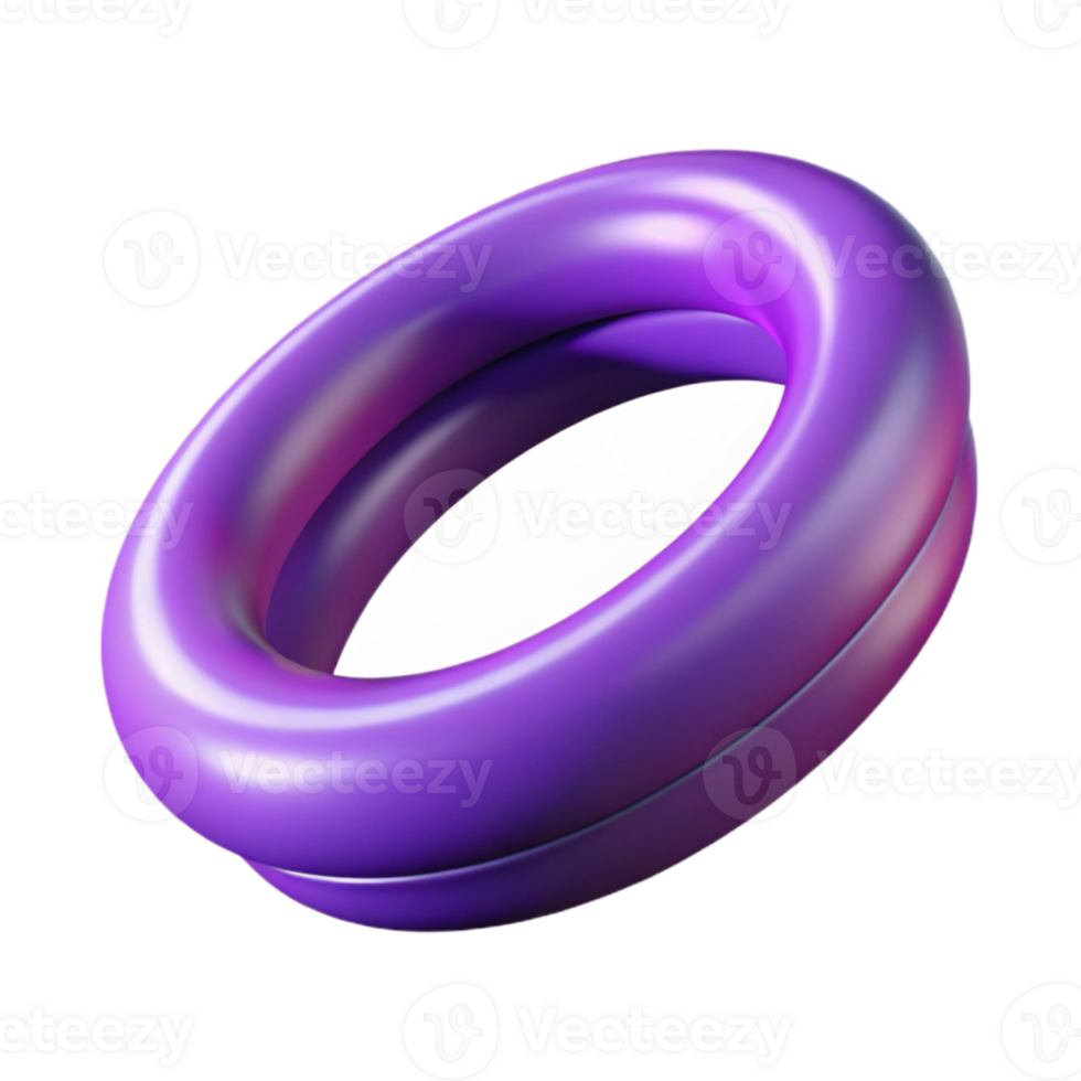 vibrant classic Resistance Band Loop Purple Isolated Transparent Background high quality png