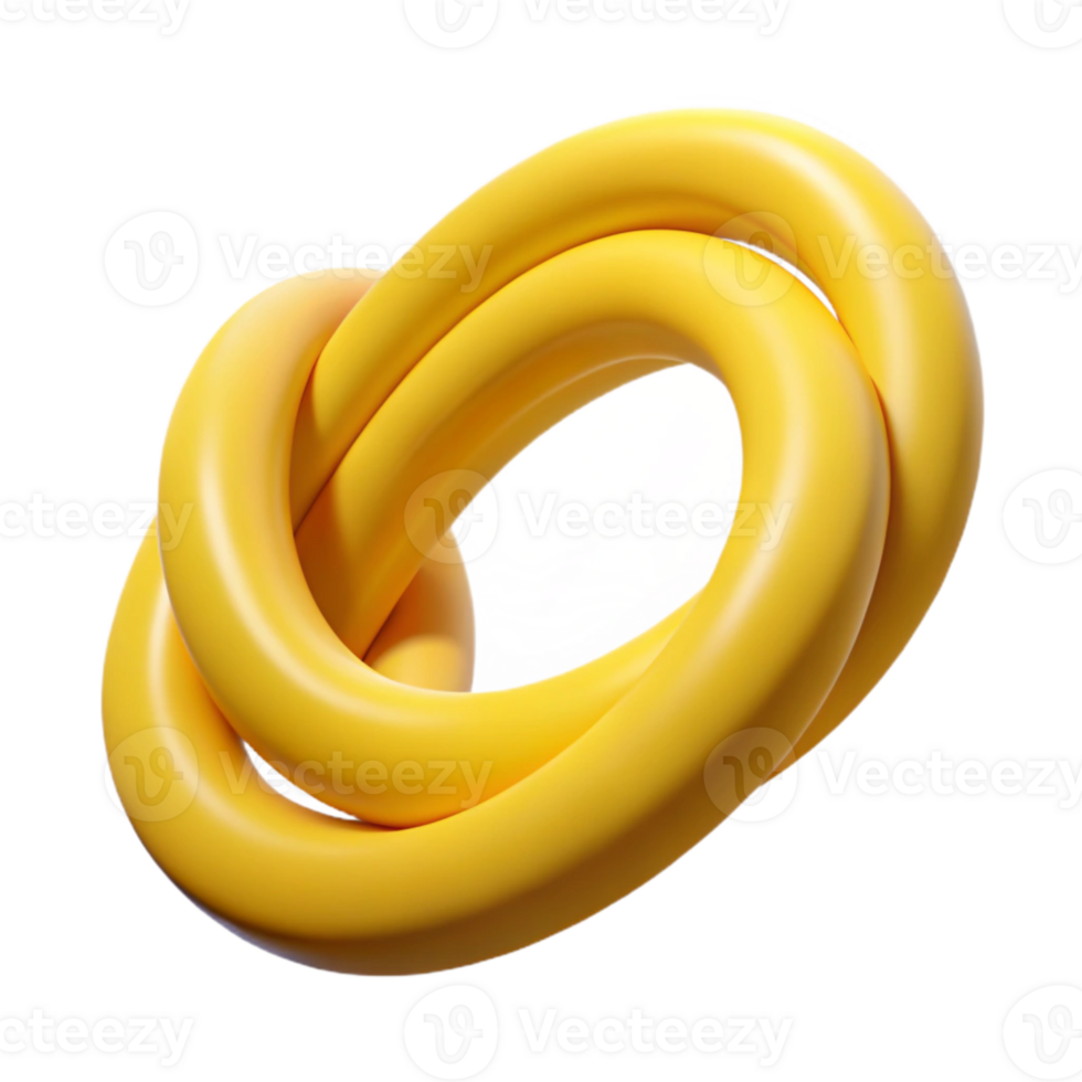 beautiful abstract Resistance Band Loop Yellow Transparent Background png
