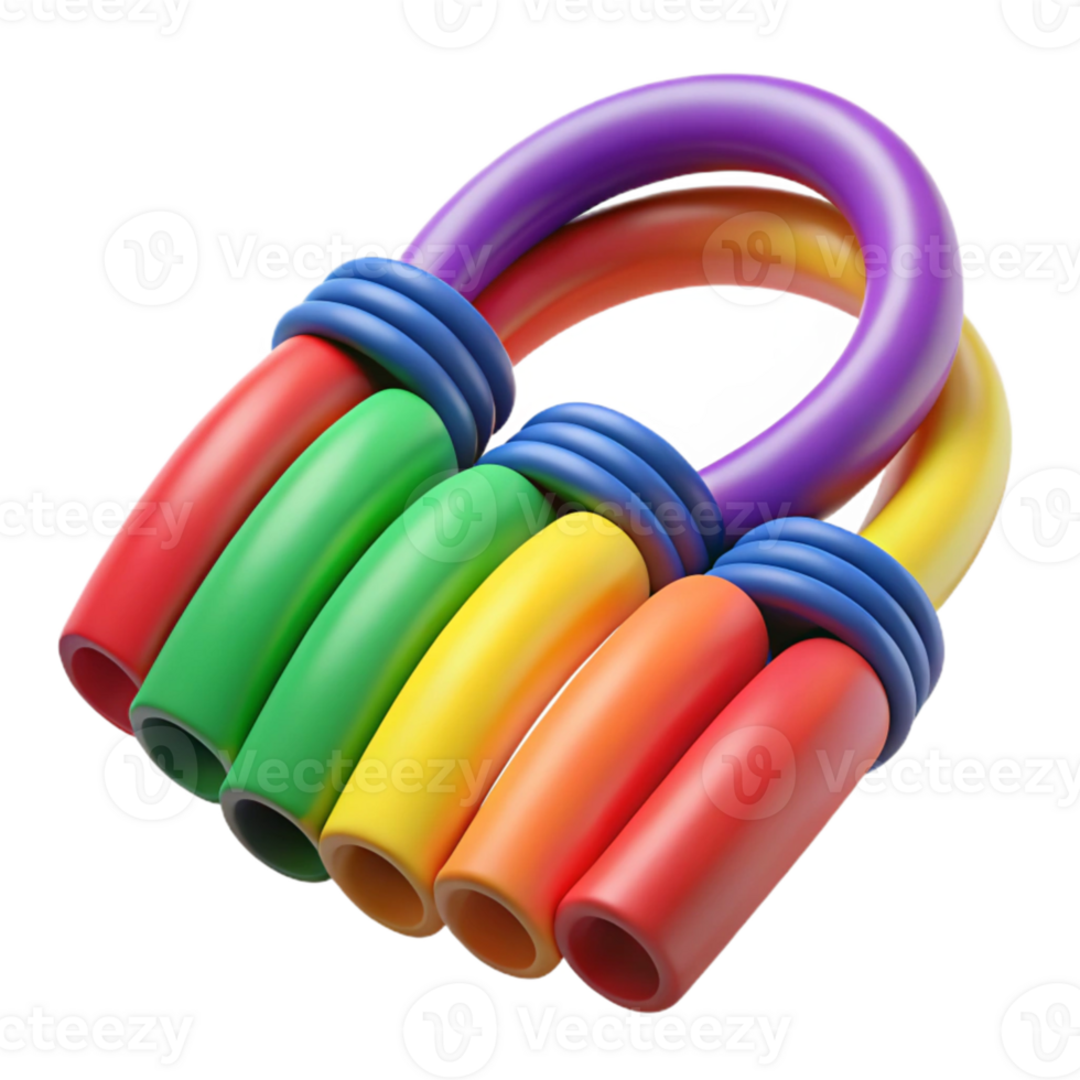 extraordinary abstract Resistance Bands Set Multicolored Isolated Transparent Background png
