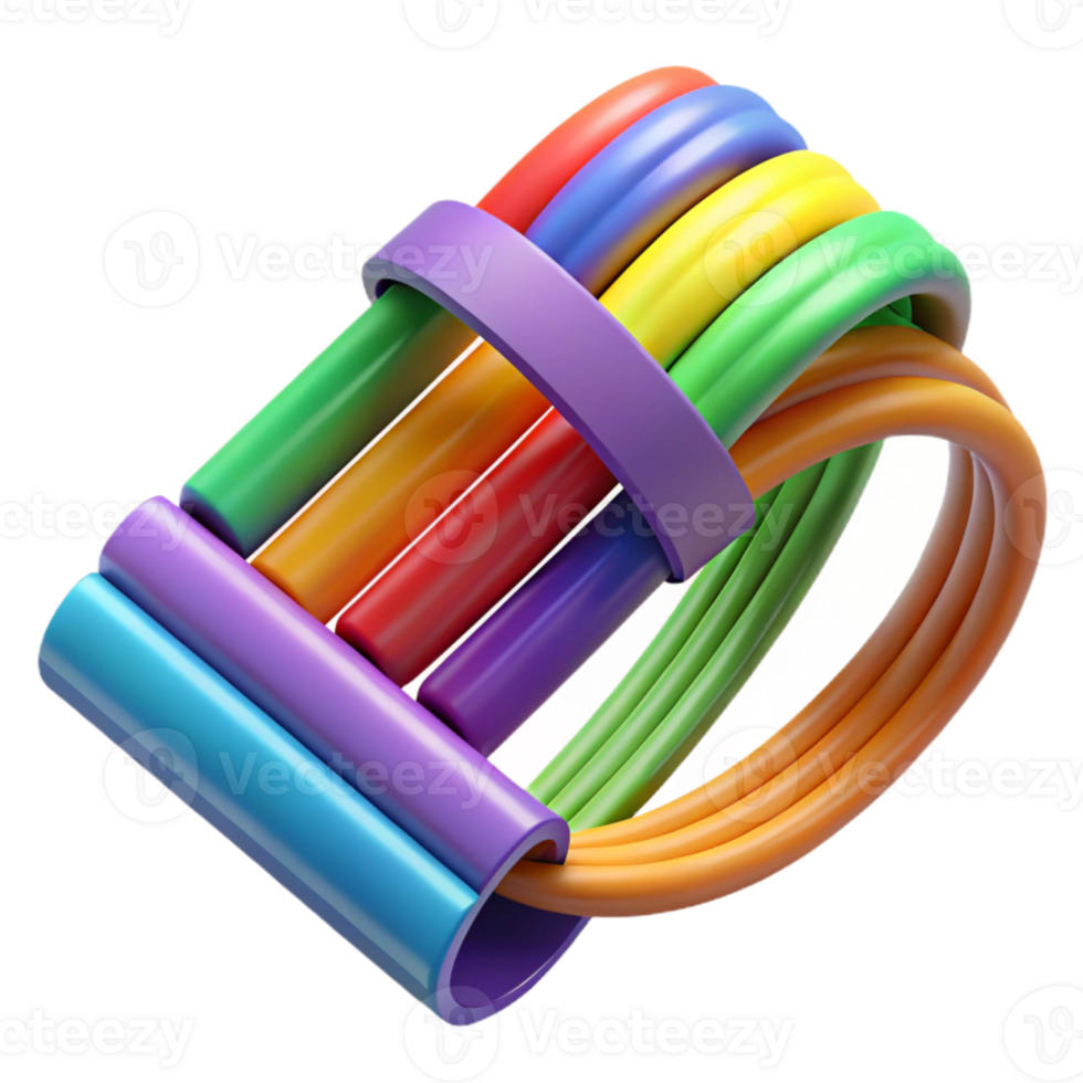 magnificent classic Resistance Bands Set Multicolored Isolated Transparent Background genuine png
