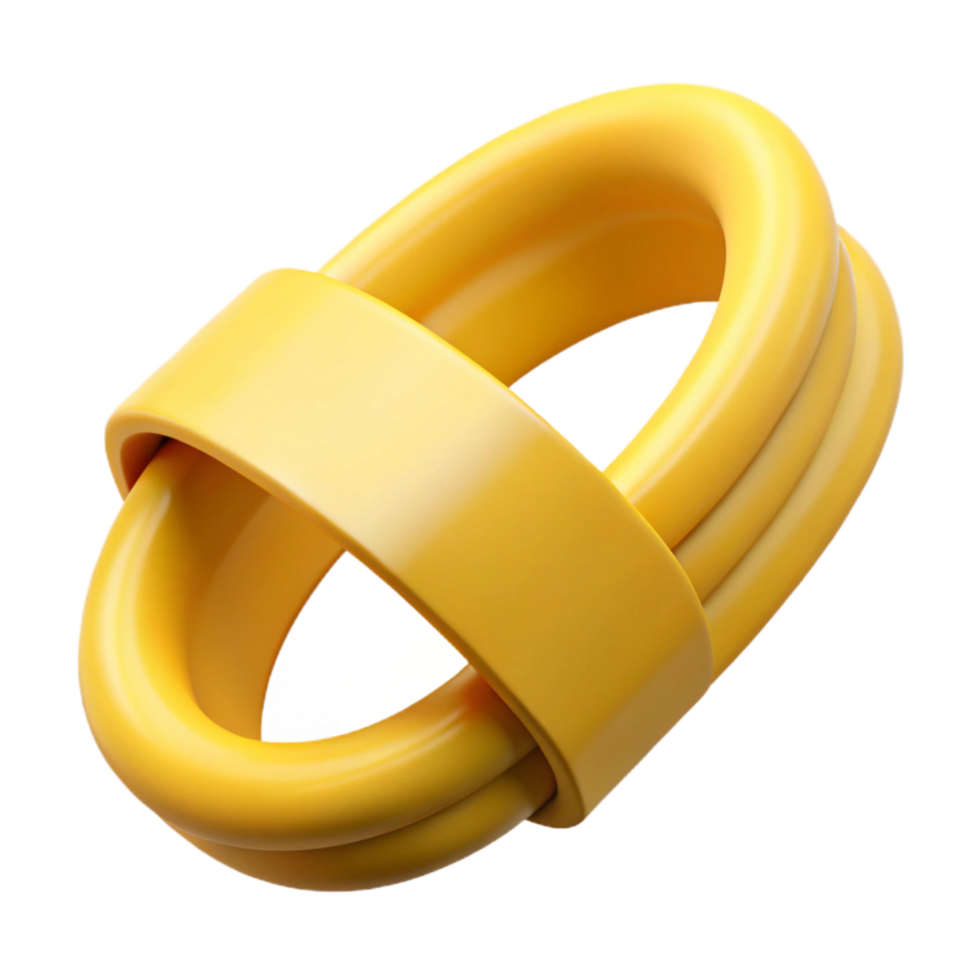 impressive creative Resistance Band Yellow Stretched Isolated Element high quality png