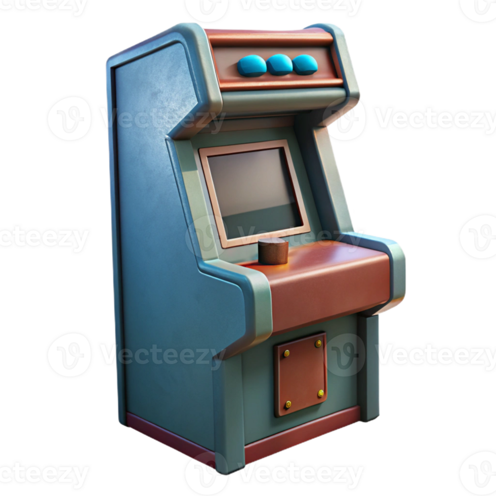 magnificent creative Retro Arcade Cabinet Side View Cutout authentic png