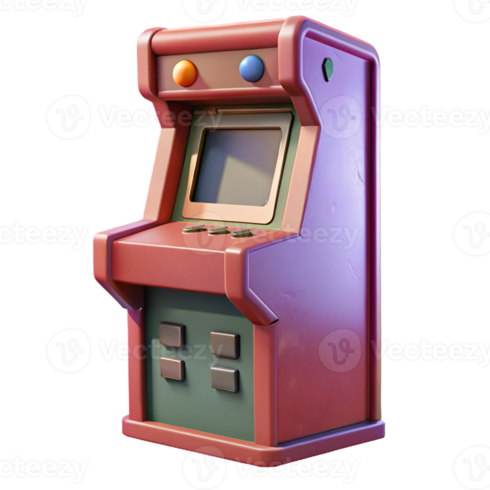 extraordinary vintage Retro Arcade Cabinet Side View Cutout genuine png