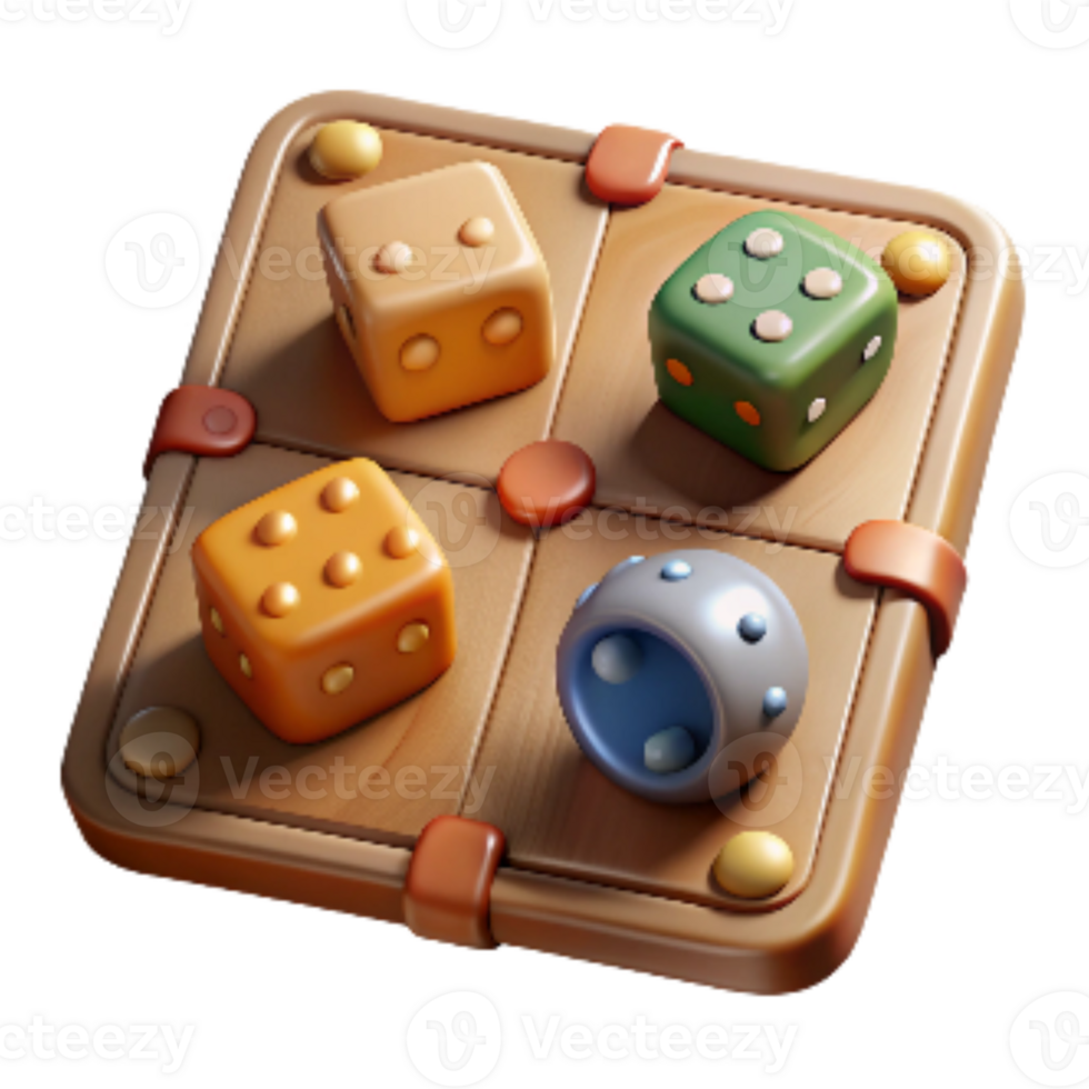 serene traditional Retro Board Game with Dice and Pieces Transparent Cutout premium png