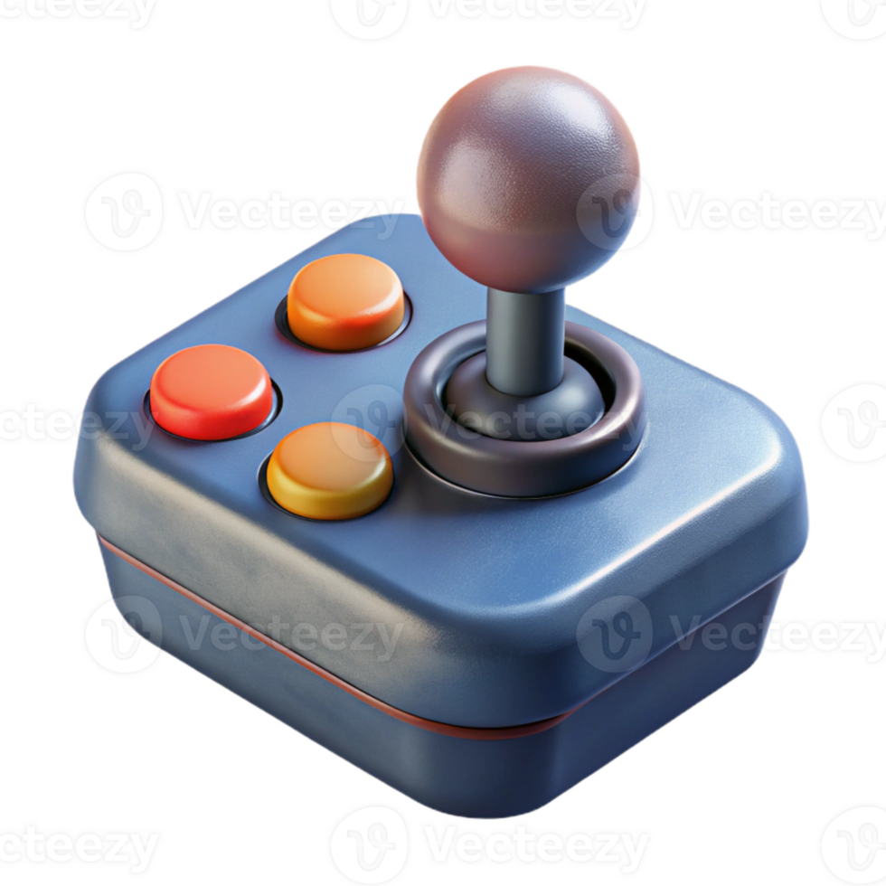 elegant rustic Retro Game Controller Side View Isolated detailed png