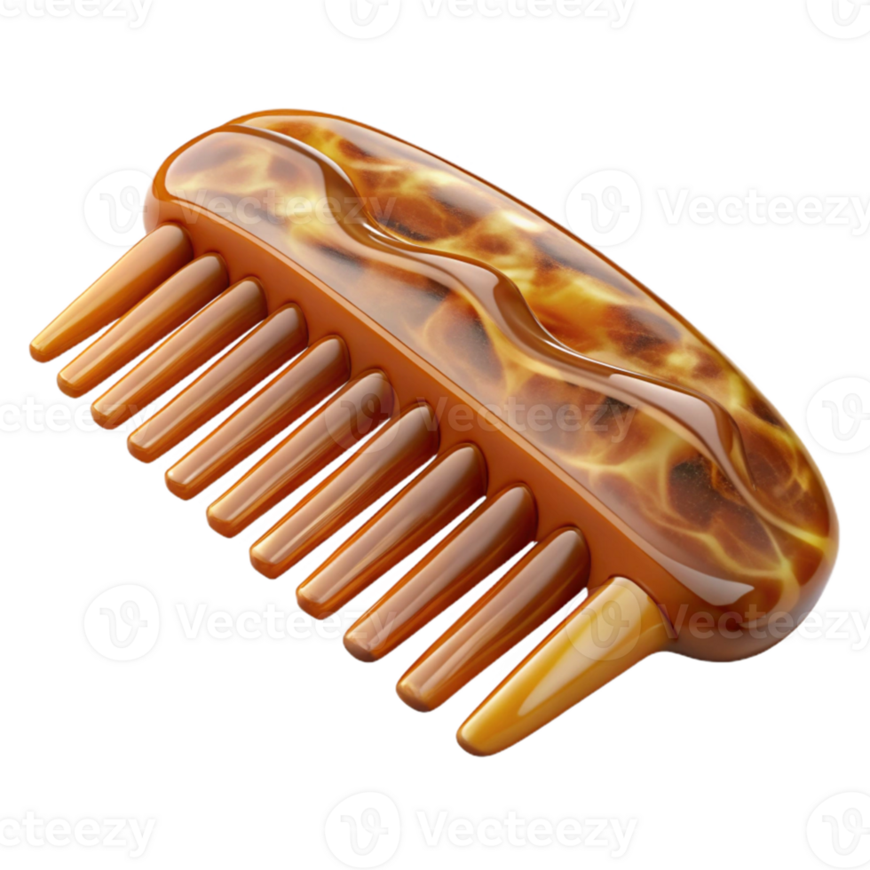 stunning creative Retro Hair Comb Tortoise Shell Style Cutout original png