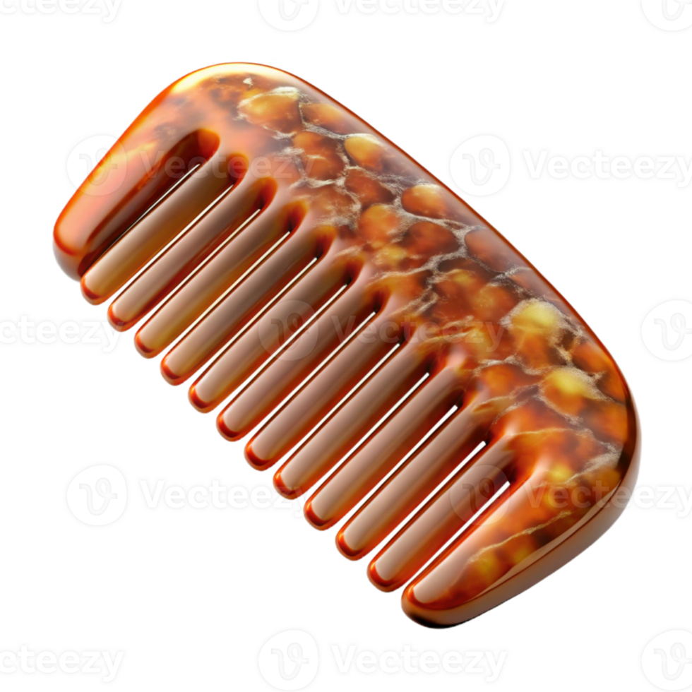 vibrant vintage Retro Hair Comb Tortoise Shell Style Cutout exclusive png