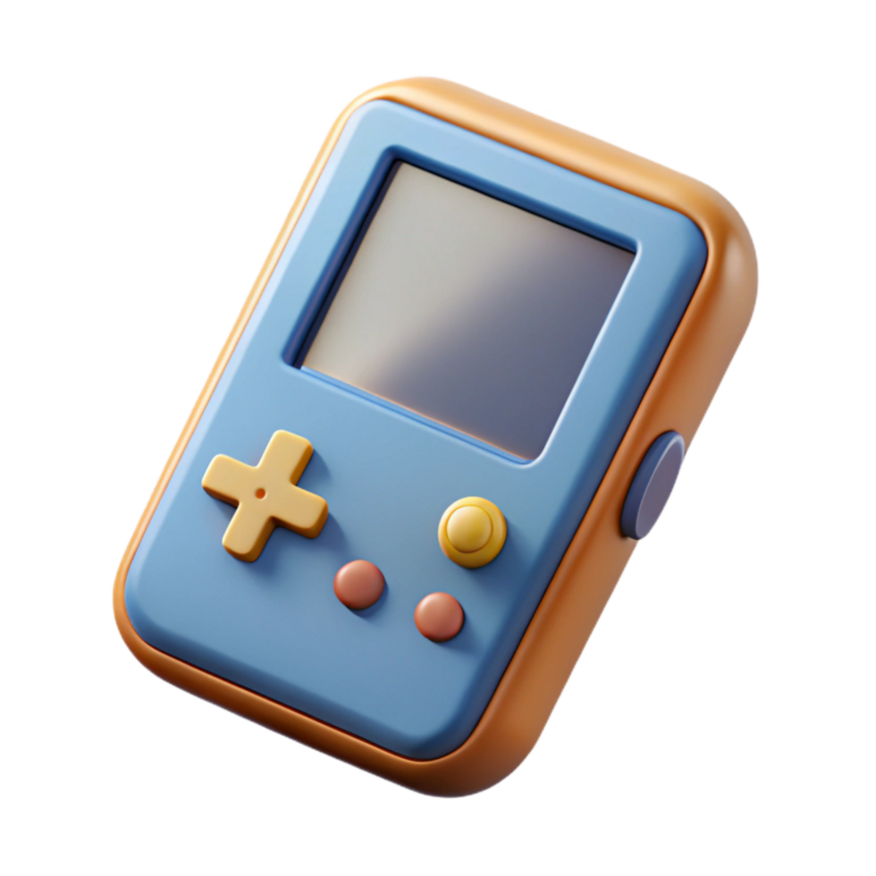 dramatic classic Retro Handheld Game Console Top View Cutout genuine png